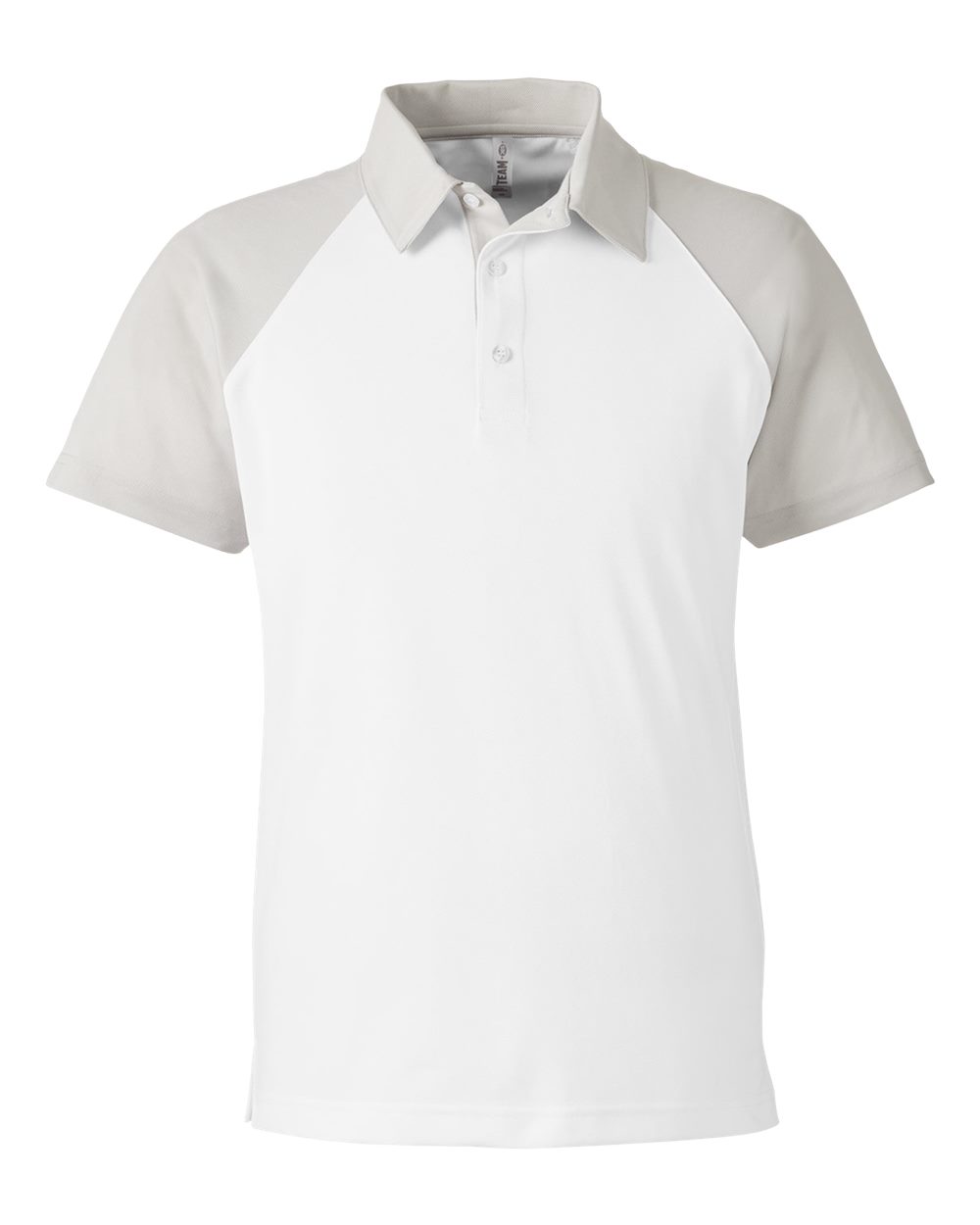 Front View of White/ Sport Silver Men's Command Snag-Protection Colorblock Polo - TT21C