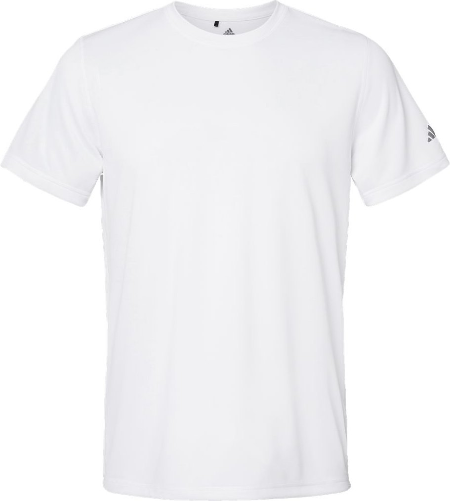Front View of White Sport T-Shirt - A376
