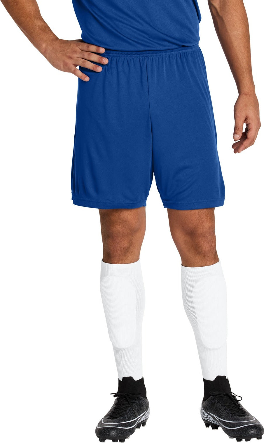 Front View of White Sport-Tek All Sport OTC Socks STA05