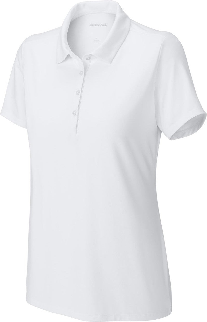 Front View of White Sport-Tek Women's Versa Polo LST490