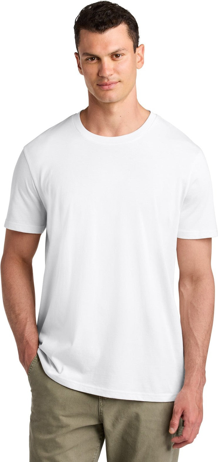 Front View of White Stanley/Stella Unisex Crafter Tee SXU007