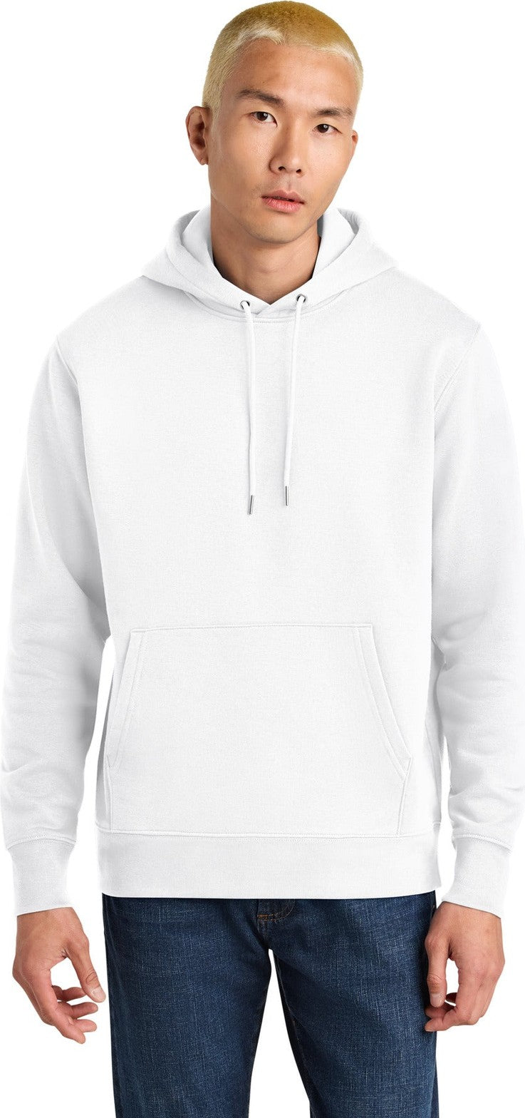 Front View of White Stanley/Stella Unisex Cruiser 2.0 Hooded Sweatshirt SXU003