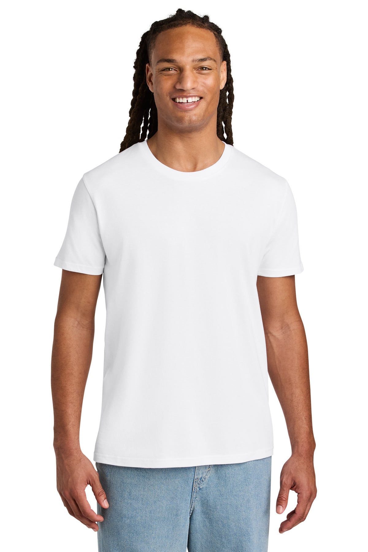 Front View of White Stanley/Stella Unisex Rocker Tee SXU016