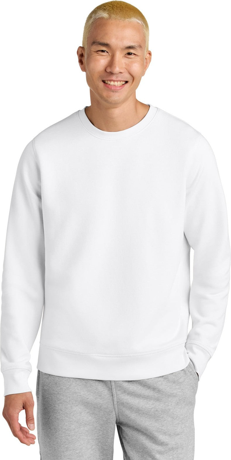 Front View of White Stanley/Stella Unisex Roller Crewneck Sweatshirt SXU010