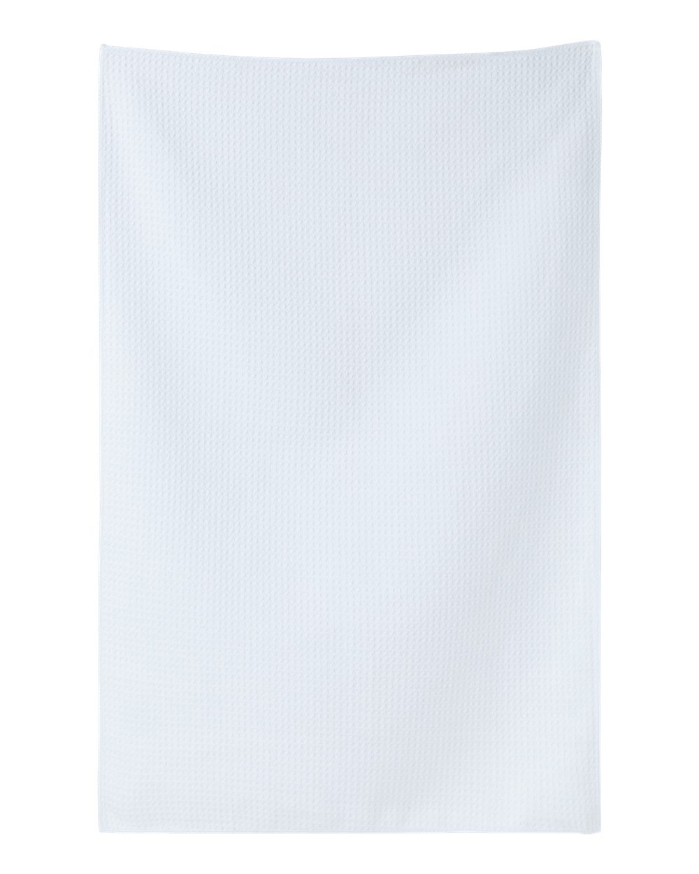 Front View of White Sublimation Waffle Weave Golf Towel - PSB1625WFL