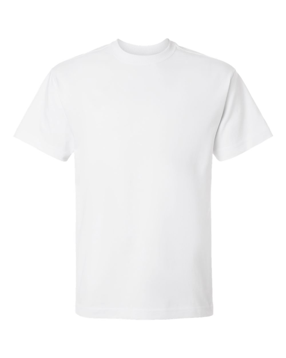 Front View of White Super Heavyweight Tee - 9001