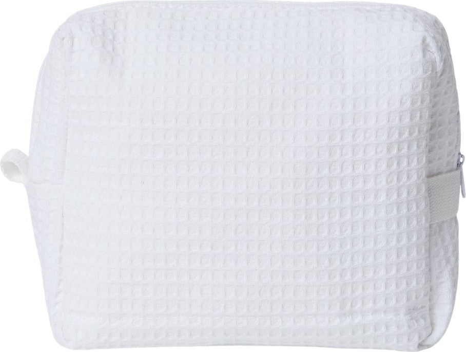 Front View of White Tammy Waffle Weave Spa Bag - 5770