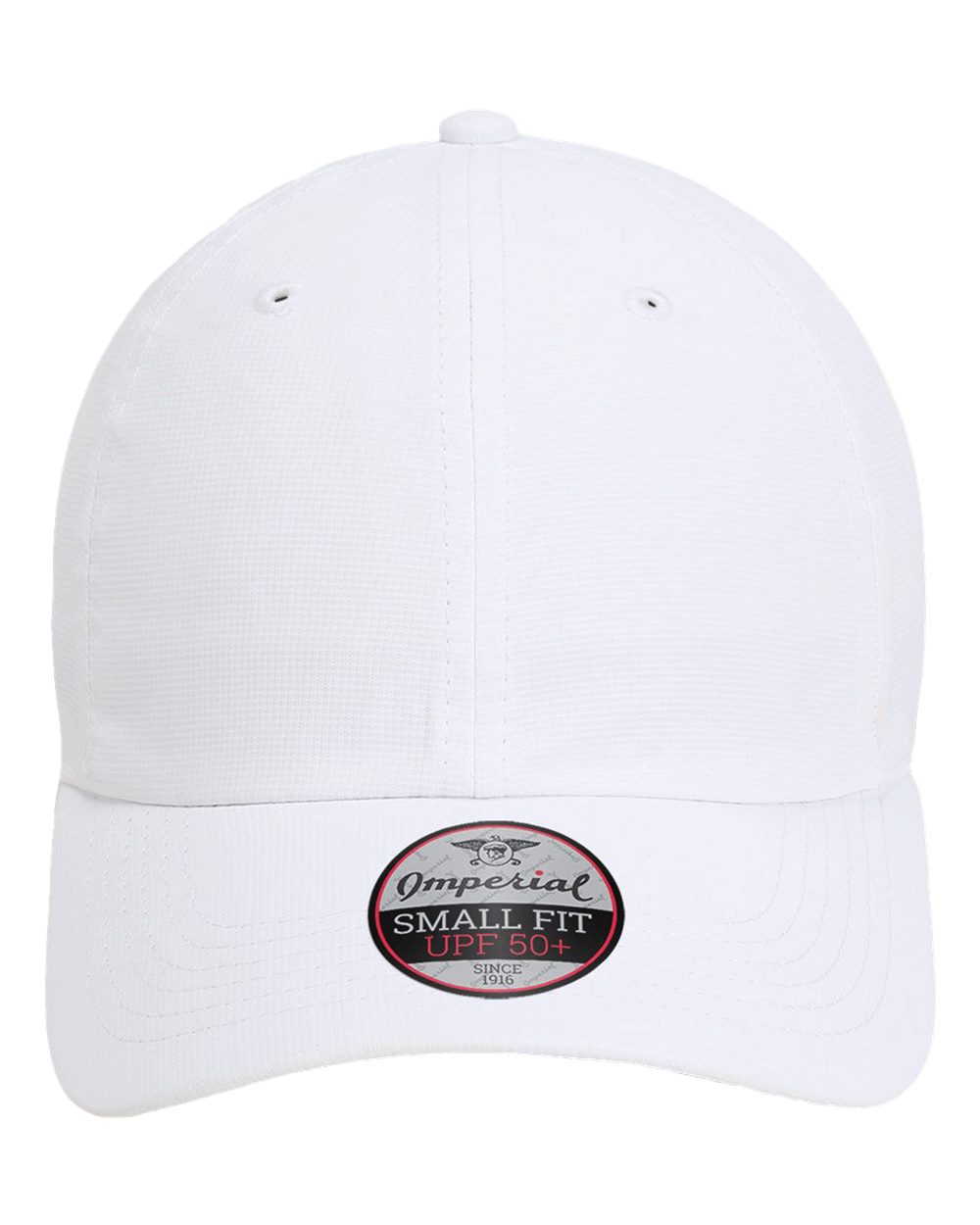 Front View of White The Hinsen Women's Performance Ponytail Cap - L338