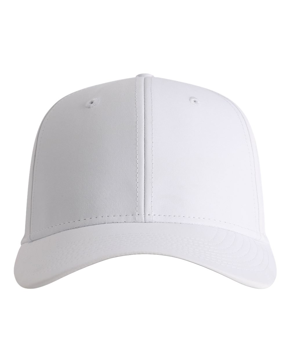 Front View of White The Ironclad Recycled Perforated Cap - 7068