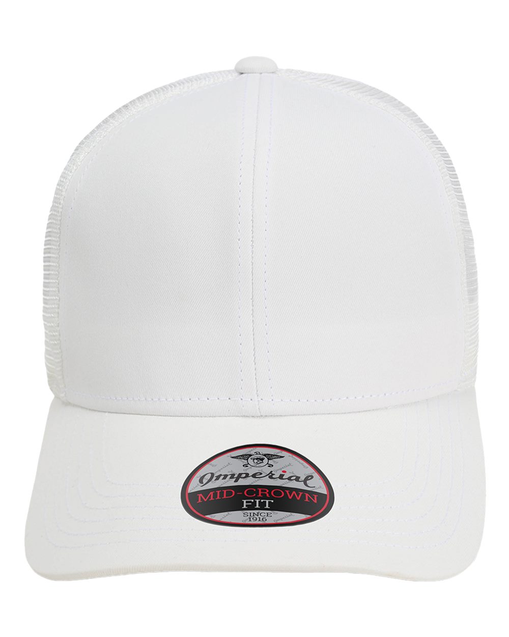 Front View of White The Whitaker Mesh Cap - 1988M