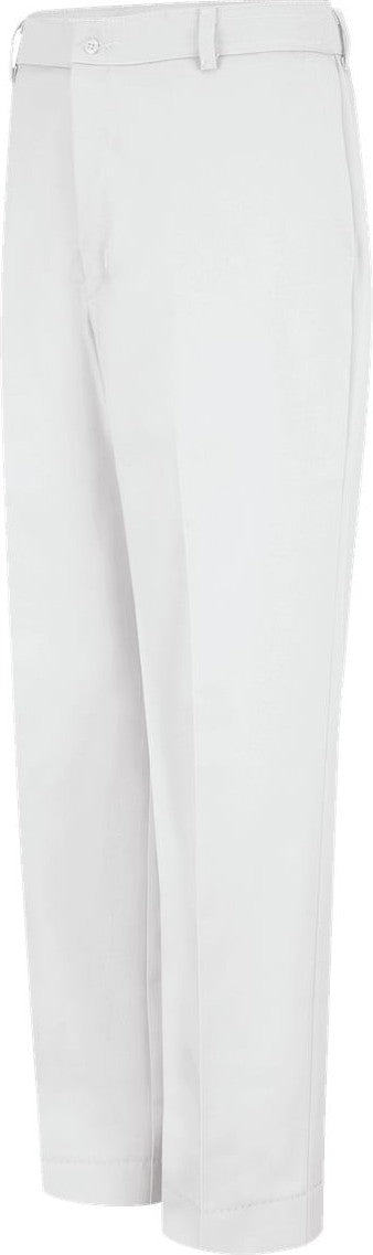 Front View of White - Unhemmed Dura-Kap Industrial Pants - PT20