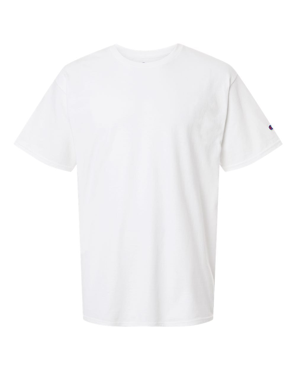 Front View of White Unisex Jersey T-Shirt - CH1000 plain