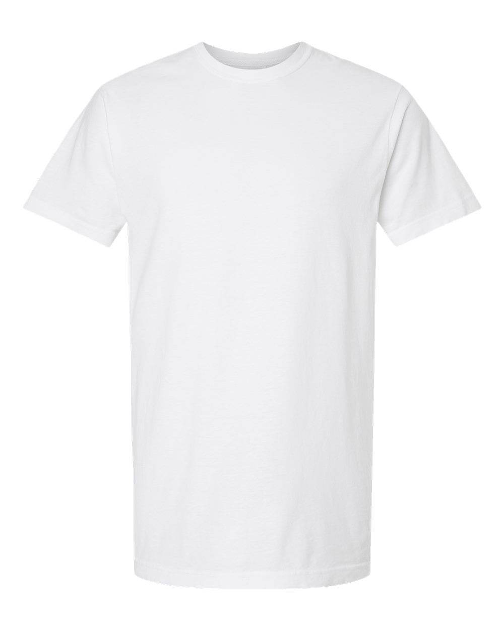 Front View of White Vintage Garment-Dyed T-Shirt - 6500M