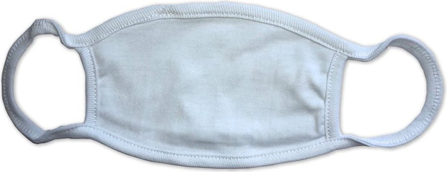 White/ White 100% Cotton 2-Ply Face Mask - 004