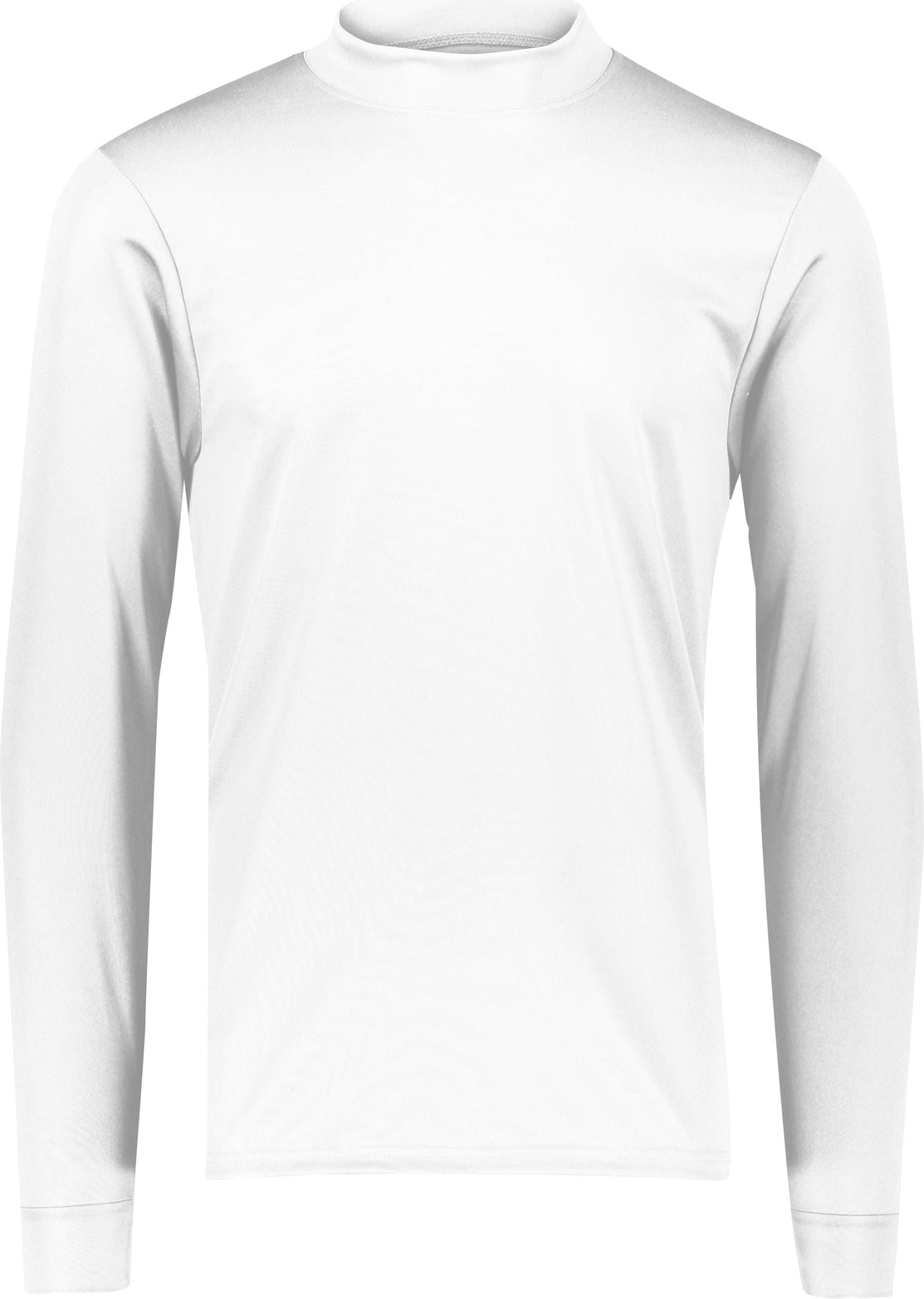 WHITE WICKING MOCK TURTLENECK