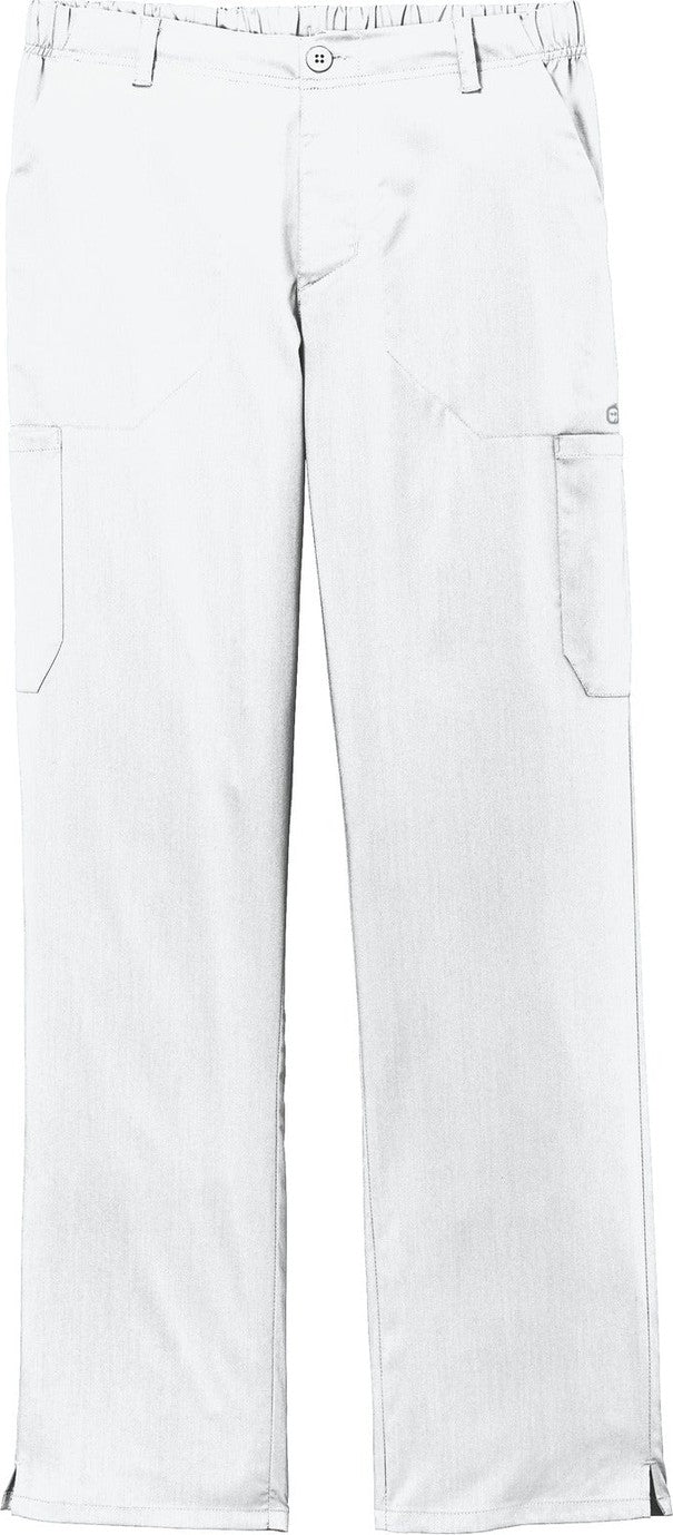 Front View of White Wink Men's Premiere Flex Cargo Pant WW5058
