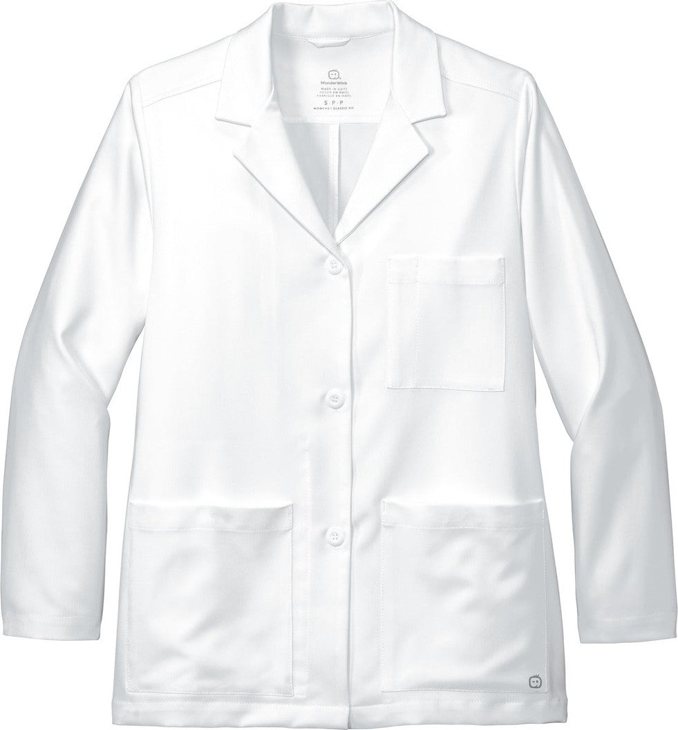 Front View of White Wink Women's Consultation Lab Coat WW4072
