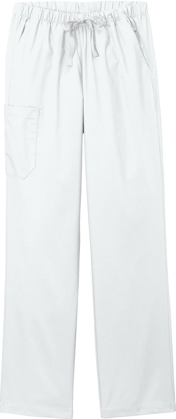 Front View of White Wink Women's Petite WorkFlex Cargo Pant WW4550P
