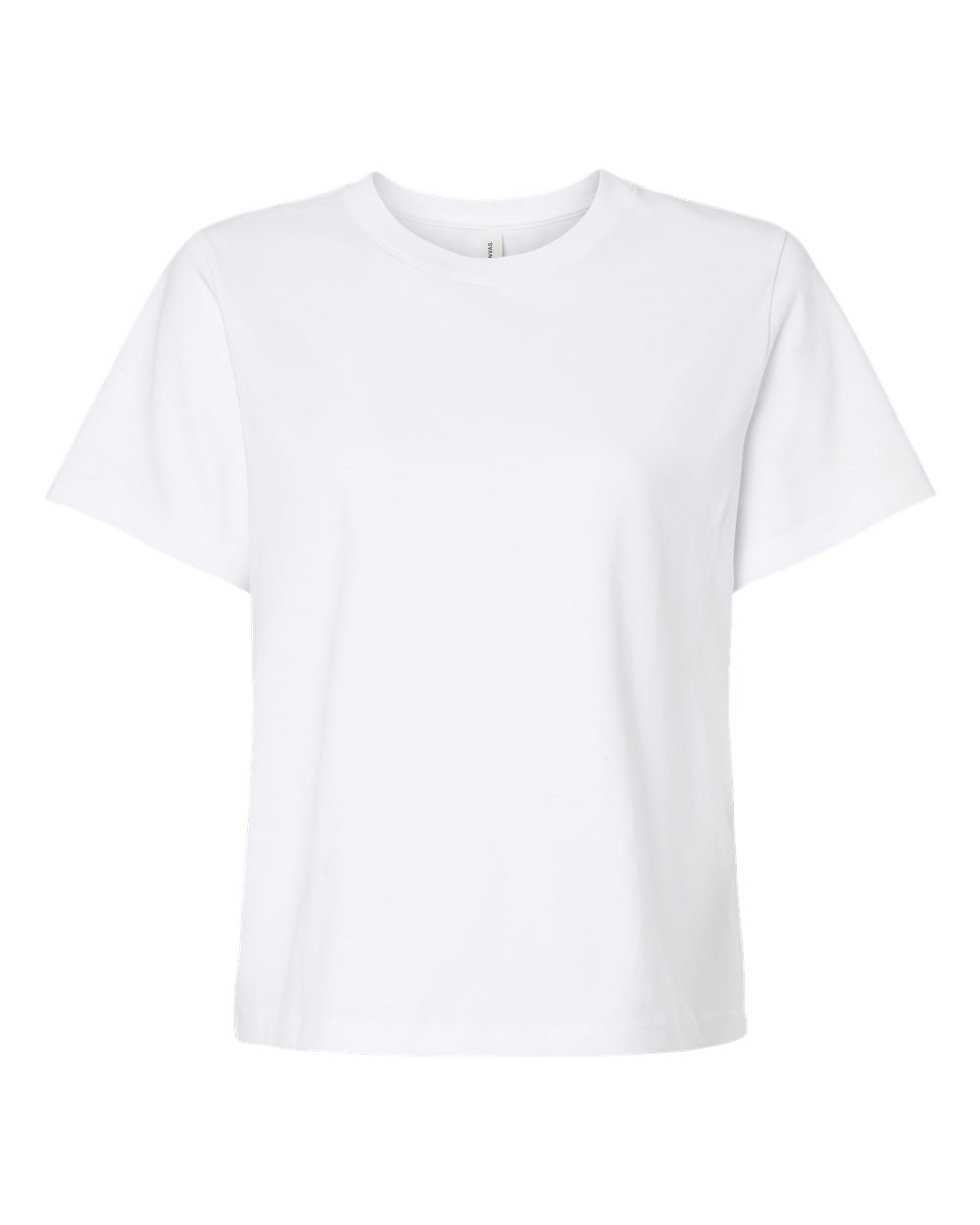 Front View of White Women's 6 oz Heavyweight Tee - 6110