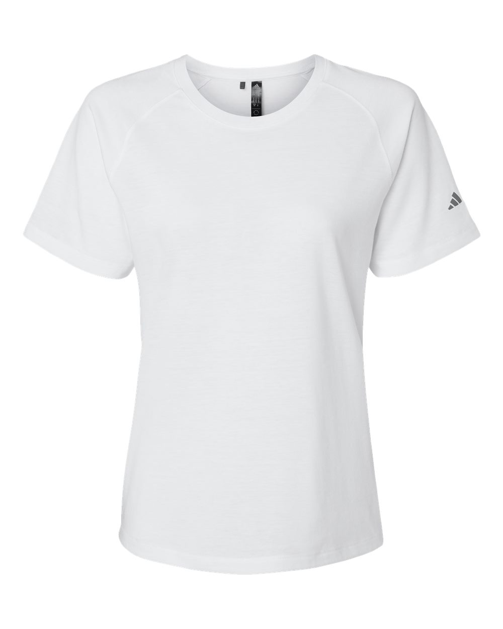 Front View of White Women's Blended T-Shirt - A557