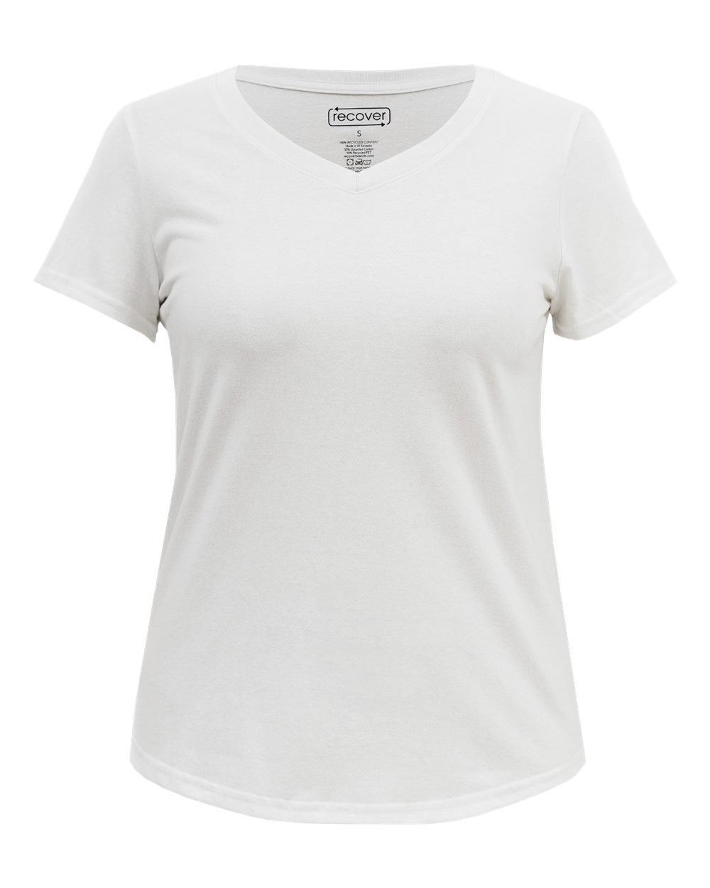 Front View of White Women&#39;s Eco T-Shirt - EC200