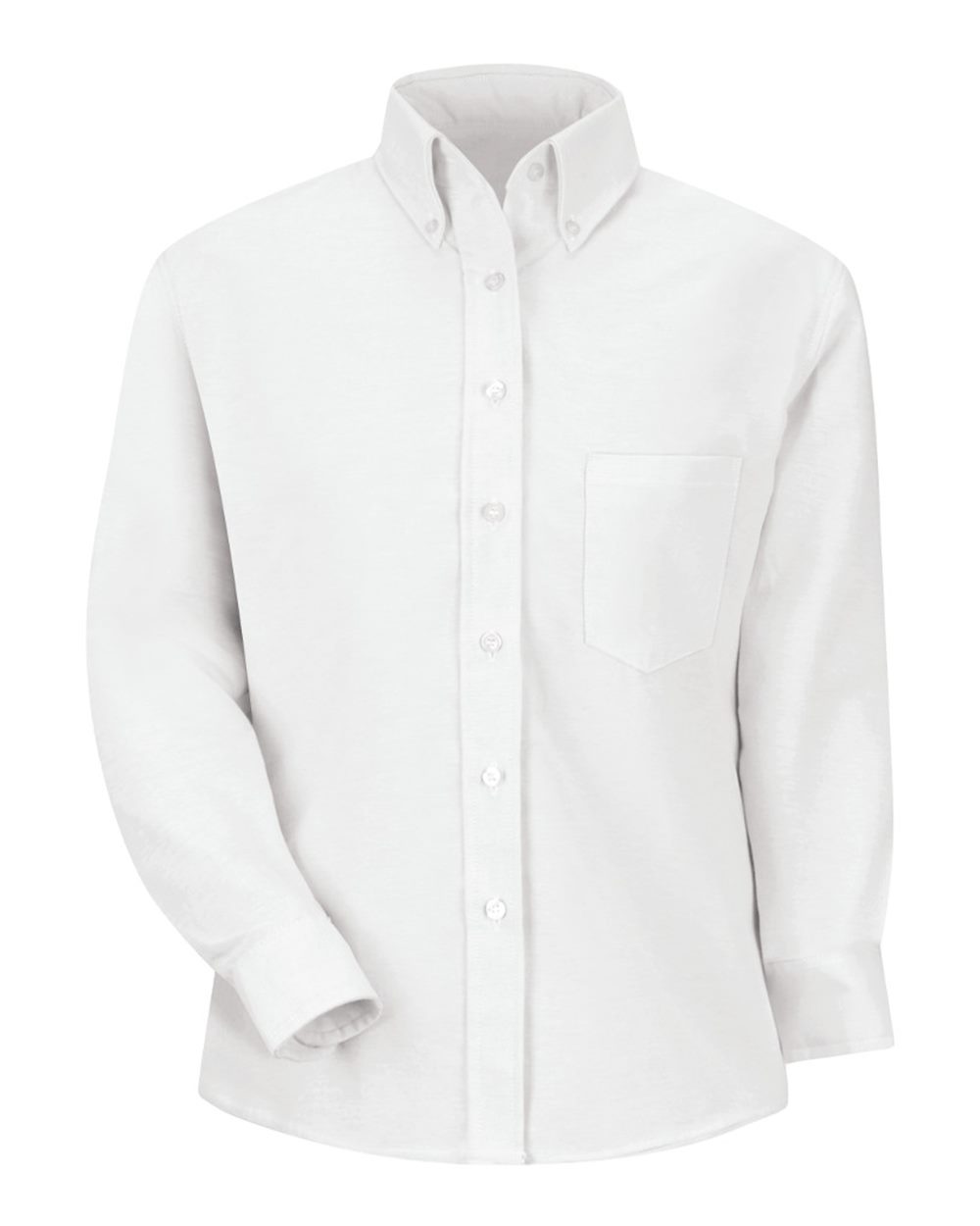 Front View of White Women's Executive Dress Shirt - SR71
