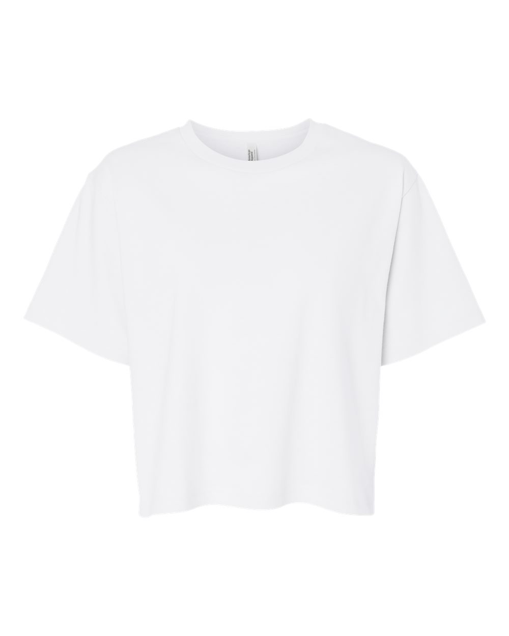 Front View of White Women&#39;s Fine Jersey Boxy Tee - 102