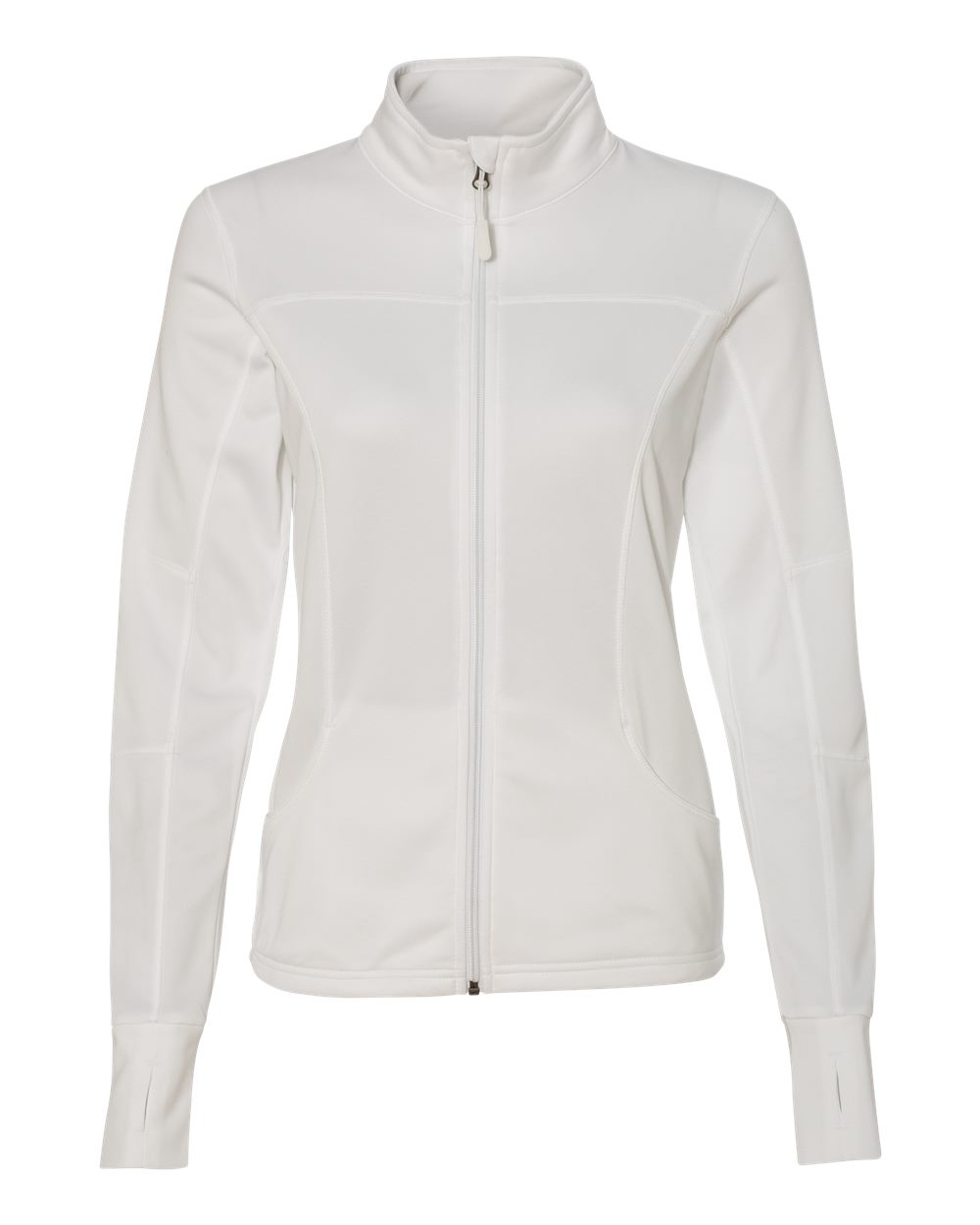 White Women's Poly-Tech Full-Zip Track Jacket - EXP60PAZ