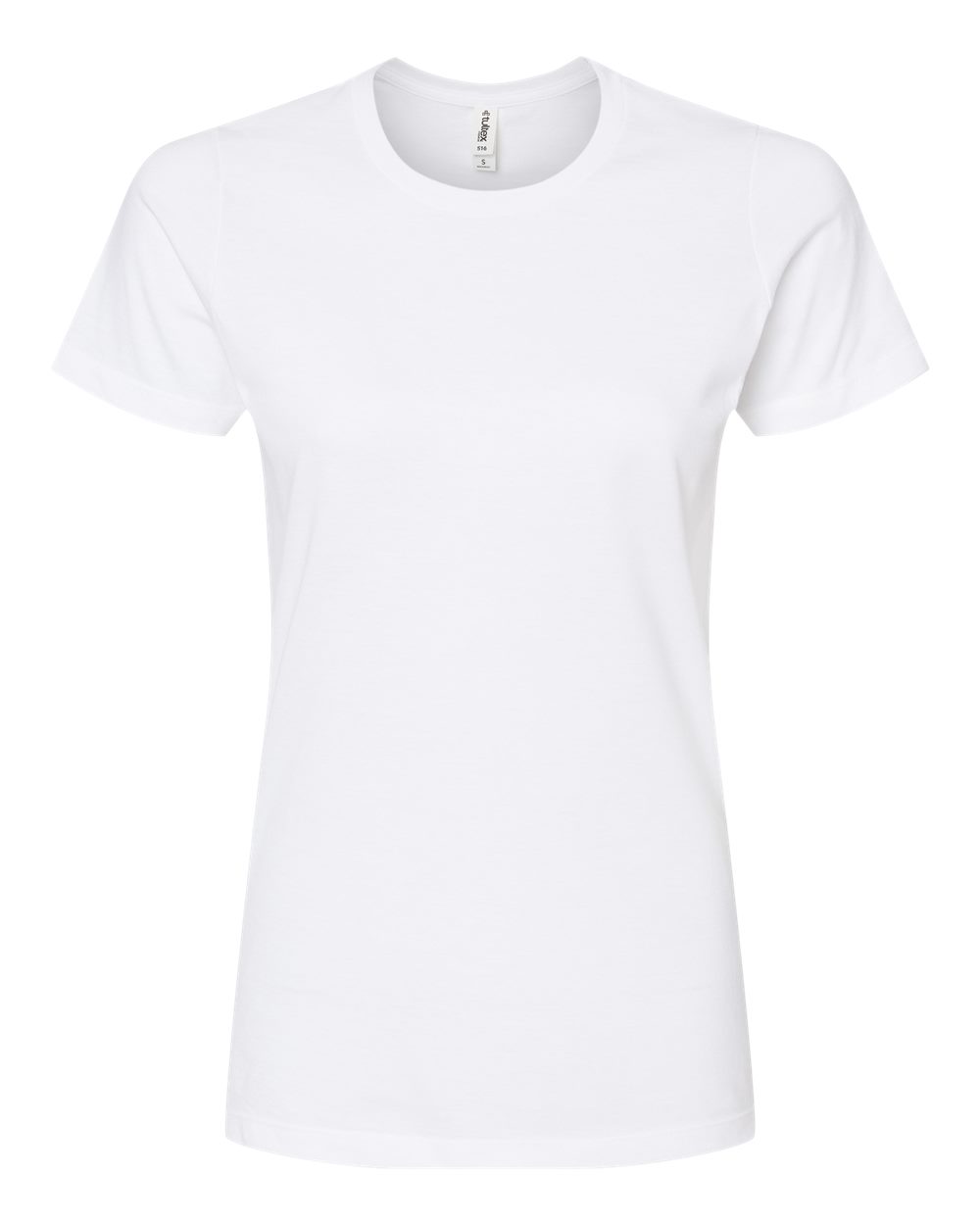 Front View of White Women's Premium Cotton T-Shirt - 516
