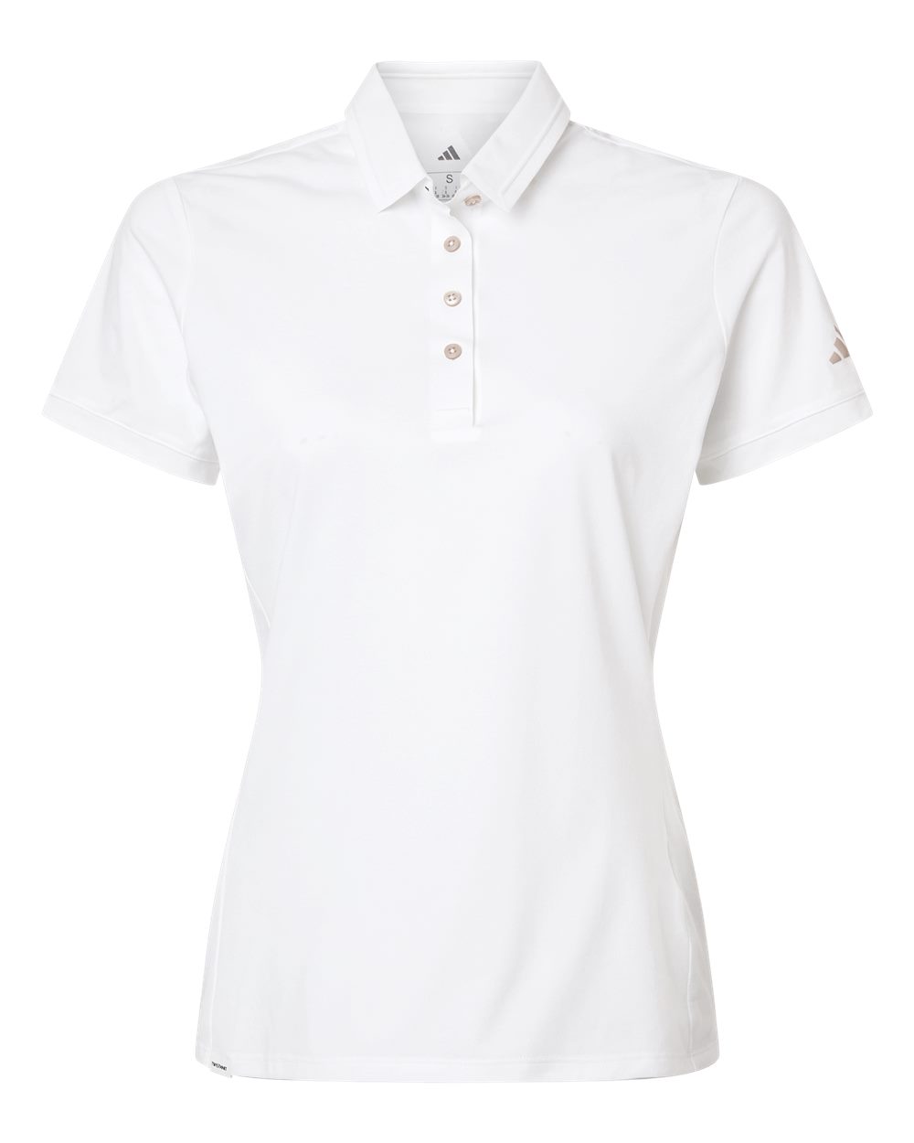 Front View of White Women's Ultimate365 Tour Twistknit Polo - A1016