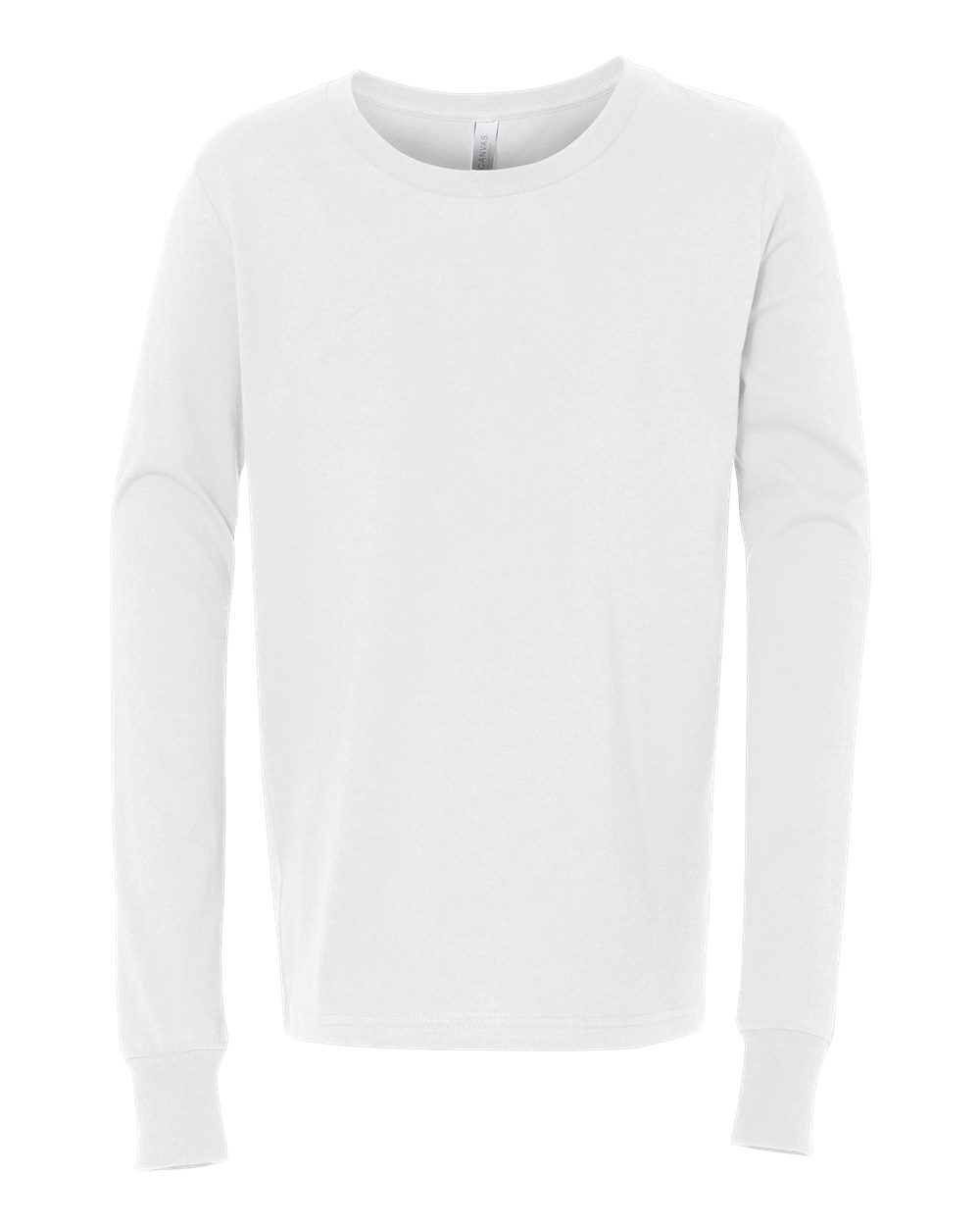White Youth Jersey Long Sleeve Tee - 3501Y
