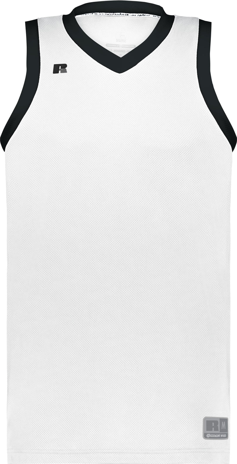WHITE/BLACK YTH COOLCORE ELITE JERSEY