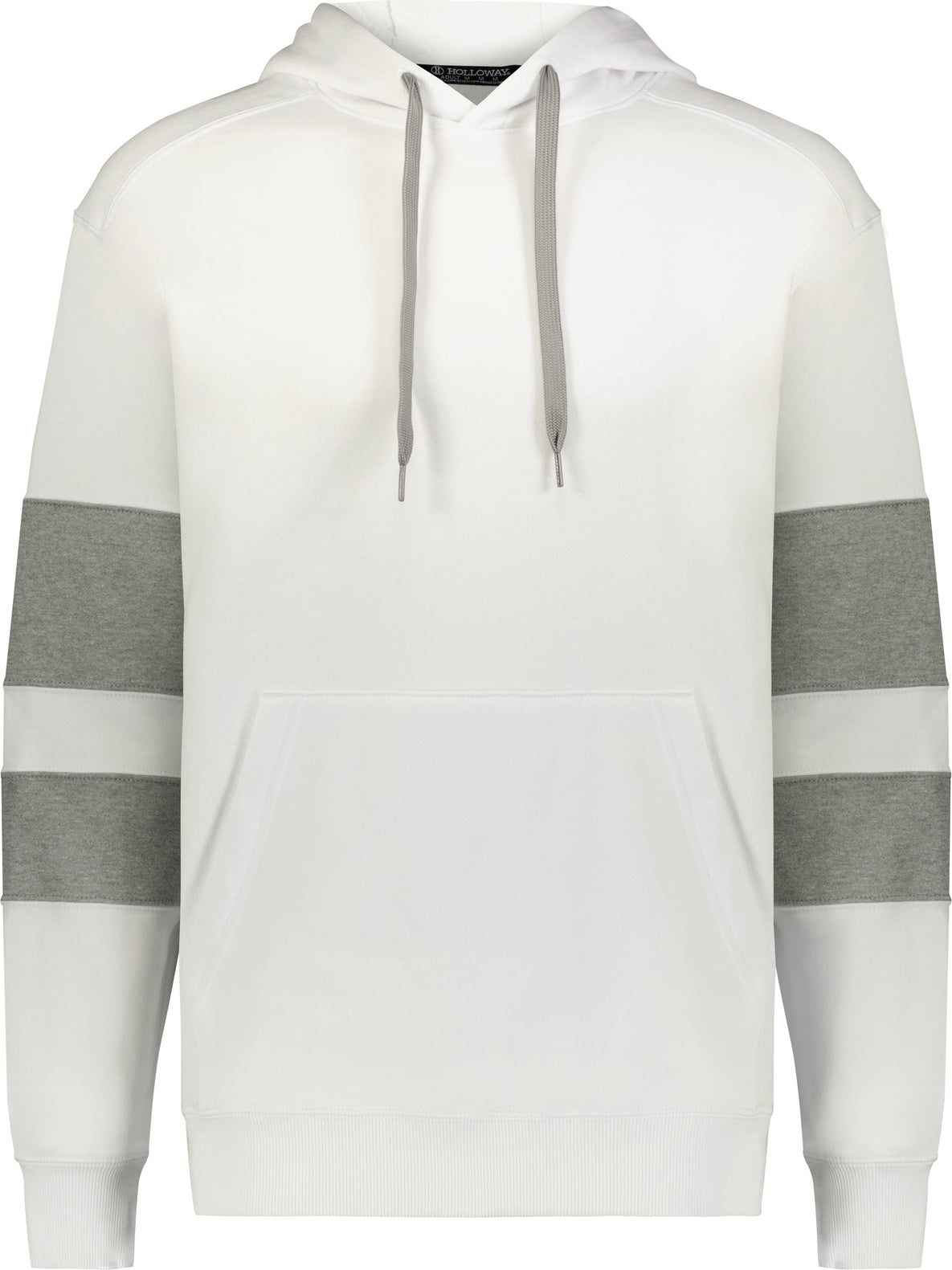 Front View of WHITE/CHARCOAL HEATHER JACKSON WAY HOODIE