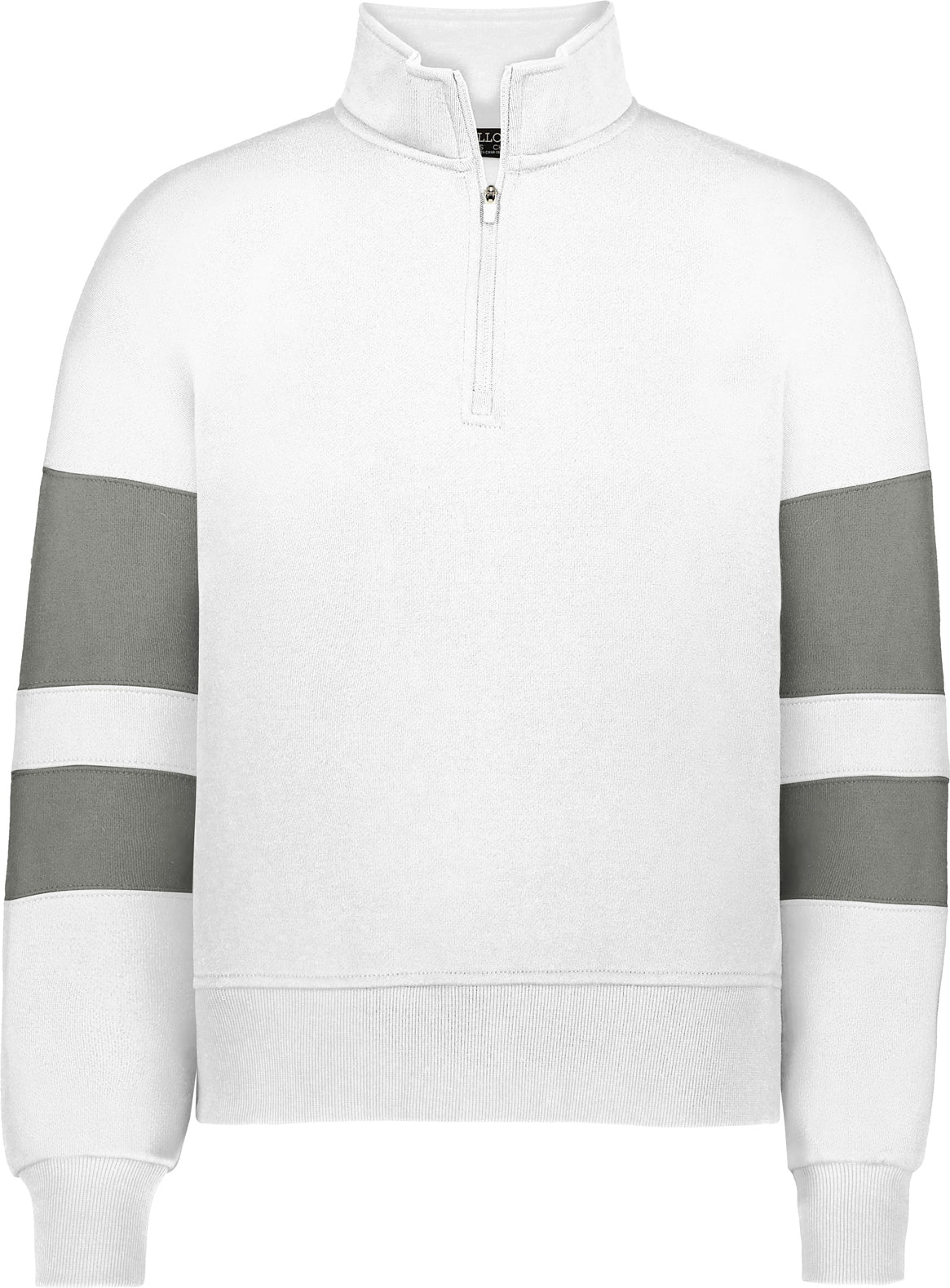 Front View of WHITE/CHARCOAL HEATHER JACKSON WAY LDS PULLOVER