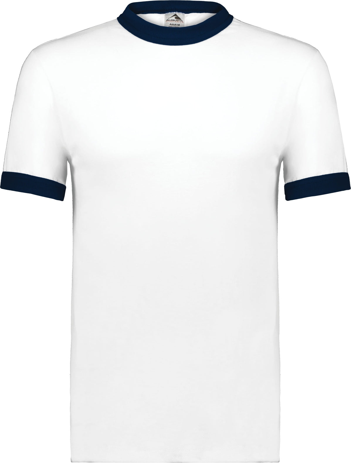 WHITE/NAVY ADULT RINGER T-SHIRT