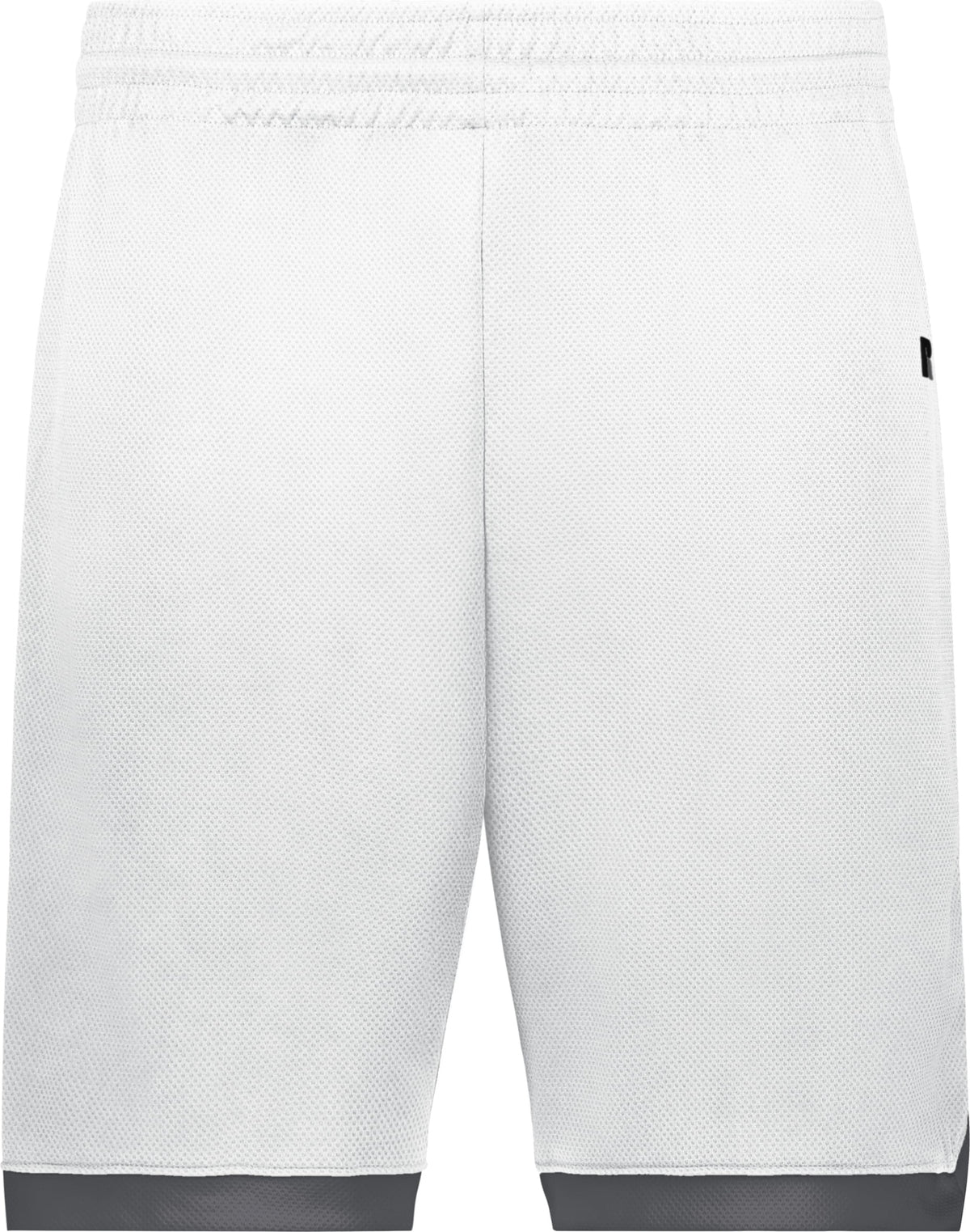 Front View of WHITE/STEALTH COOLCORE ELITE SHORTS