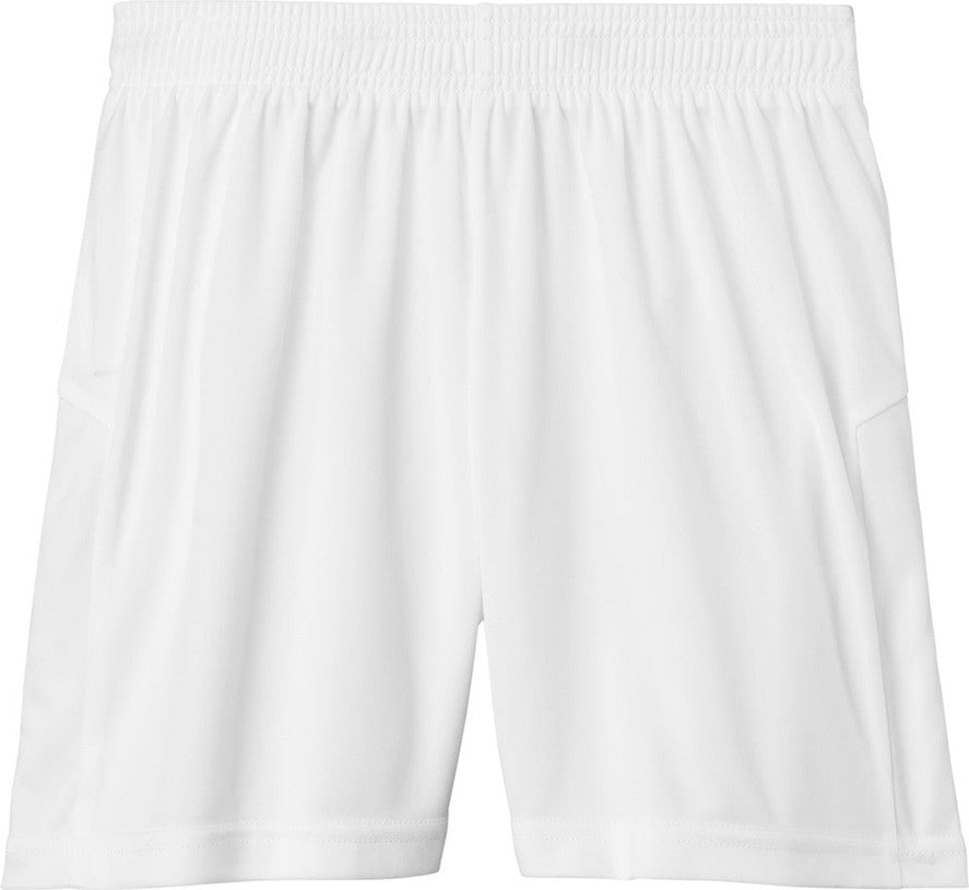 Front View of Wht/Wht Sport-Tek Youth Competitor United 5" Short YST103