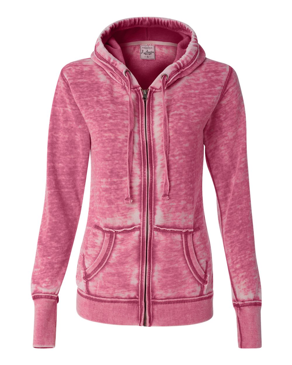 Front View of Wildberry Women&#39;s Zen Fleece Full-Zip Hooded Sweatshirt - 8913