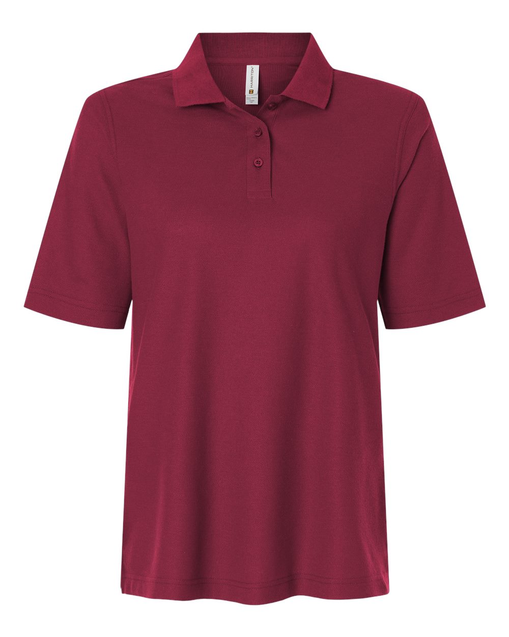 Front View of Wine Women's Maverick CVC Pique Polo - M105W