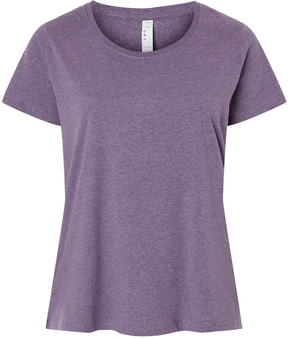 Front View of Wisteria Blackout Curvy Collection Women's Fine Jersey Tee - 3816