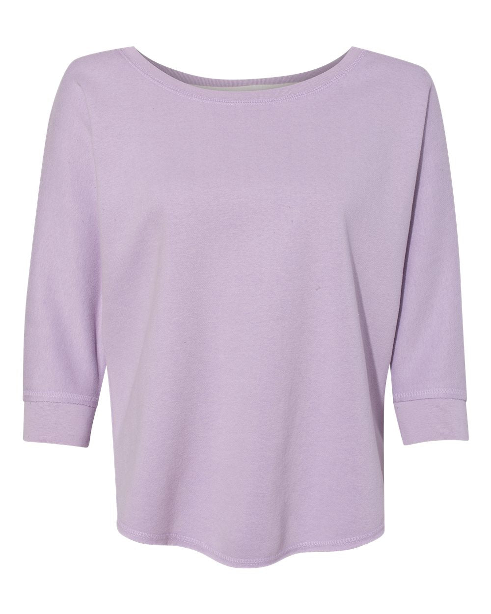 Front View of Wisteria Women's Lounge Fleece Dolman Crewneck Sweatshirt - 8685