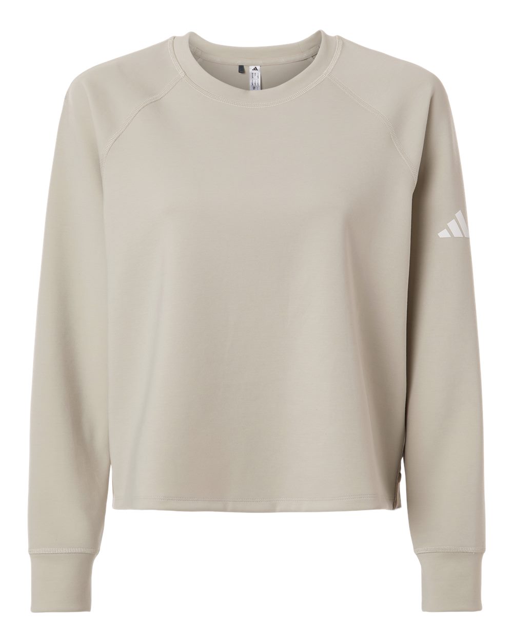 Front View of Wonder Alumina Women's Beyond Side-Snap Crewneck Sweatshirt - A1014 plain