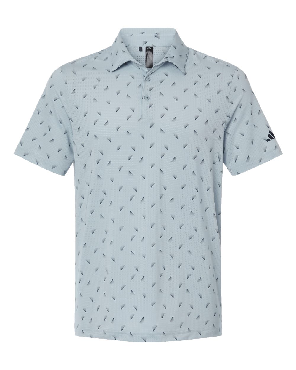 Front View of Wonder Blue/ Collegiate Navy Ultimate Mesh Polo - A2012