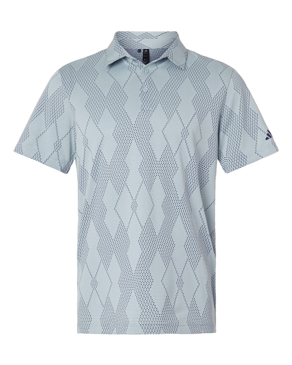 Front View of Wonder Blue Ultimate Textured Polo - A2008