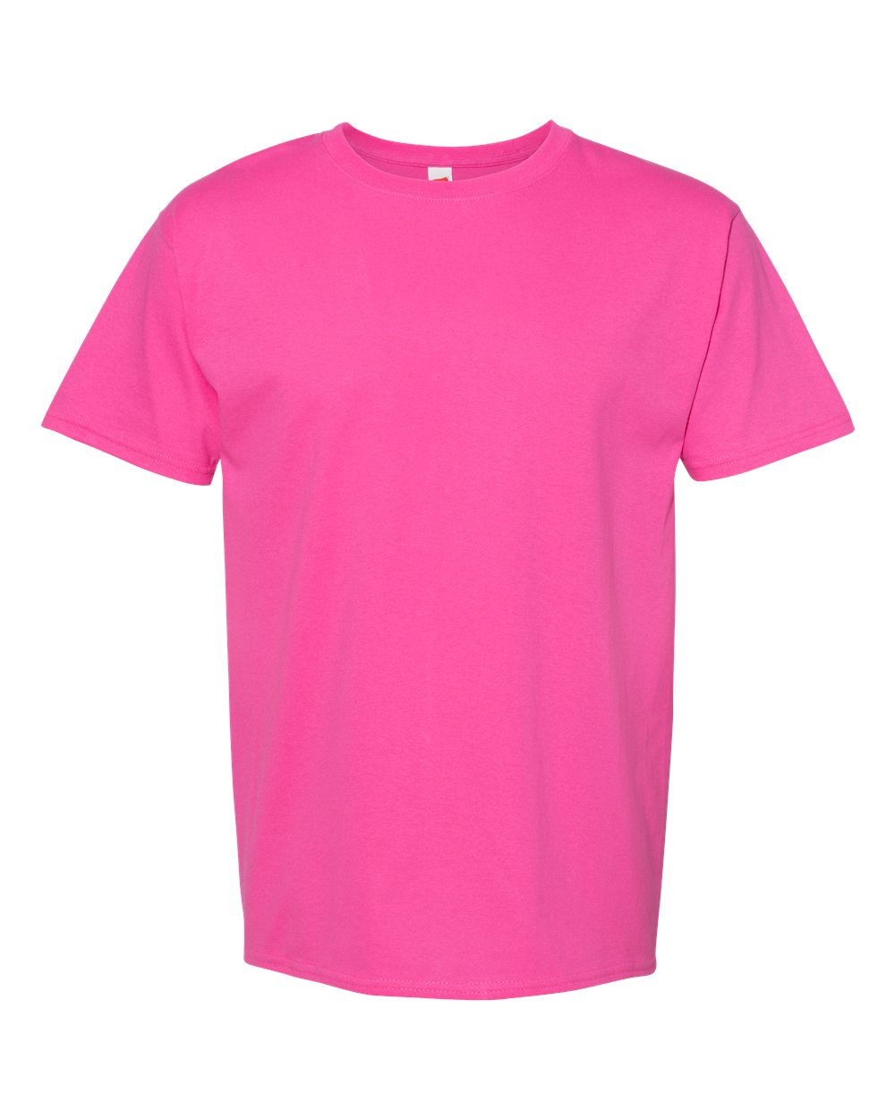 Front View of Wow Pink Essential-T T-Shirt - 5280