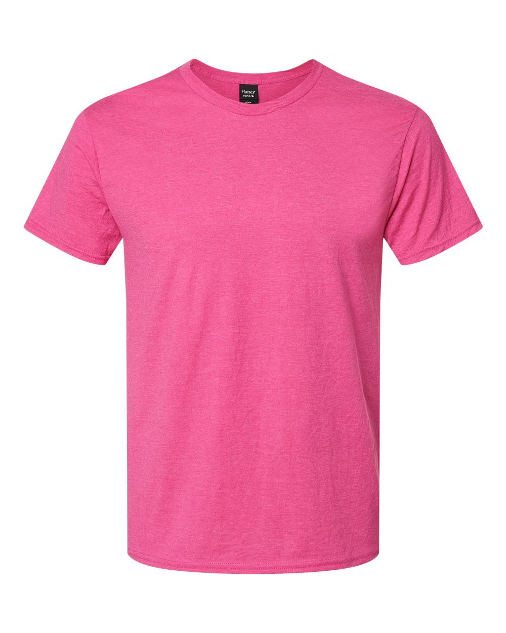 Front View of Wow Pink Heather Perfect-T T-Shirt - 4980