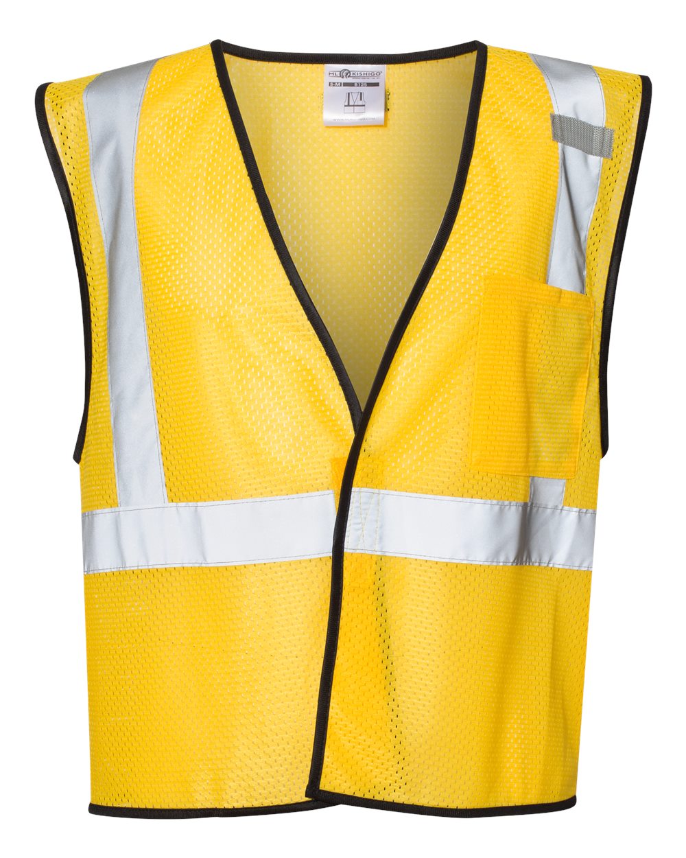 Front View of Yellow - B125 EV Series® Enhanced Visibility Non-ANSI Vest - B120-131