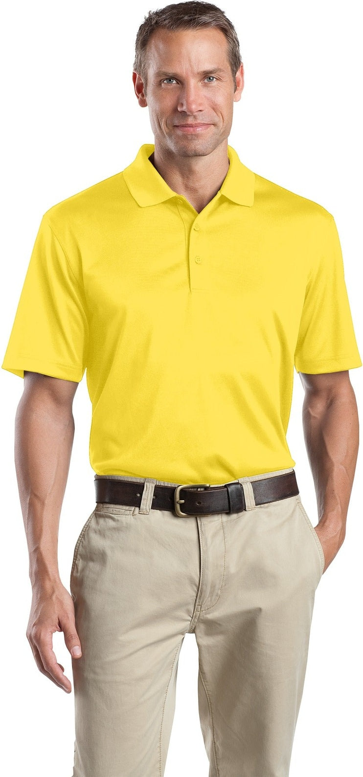 Front View of Yellow CornerStone - Select Snag-Proof Polo. CS412