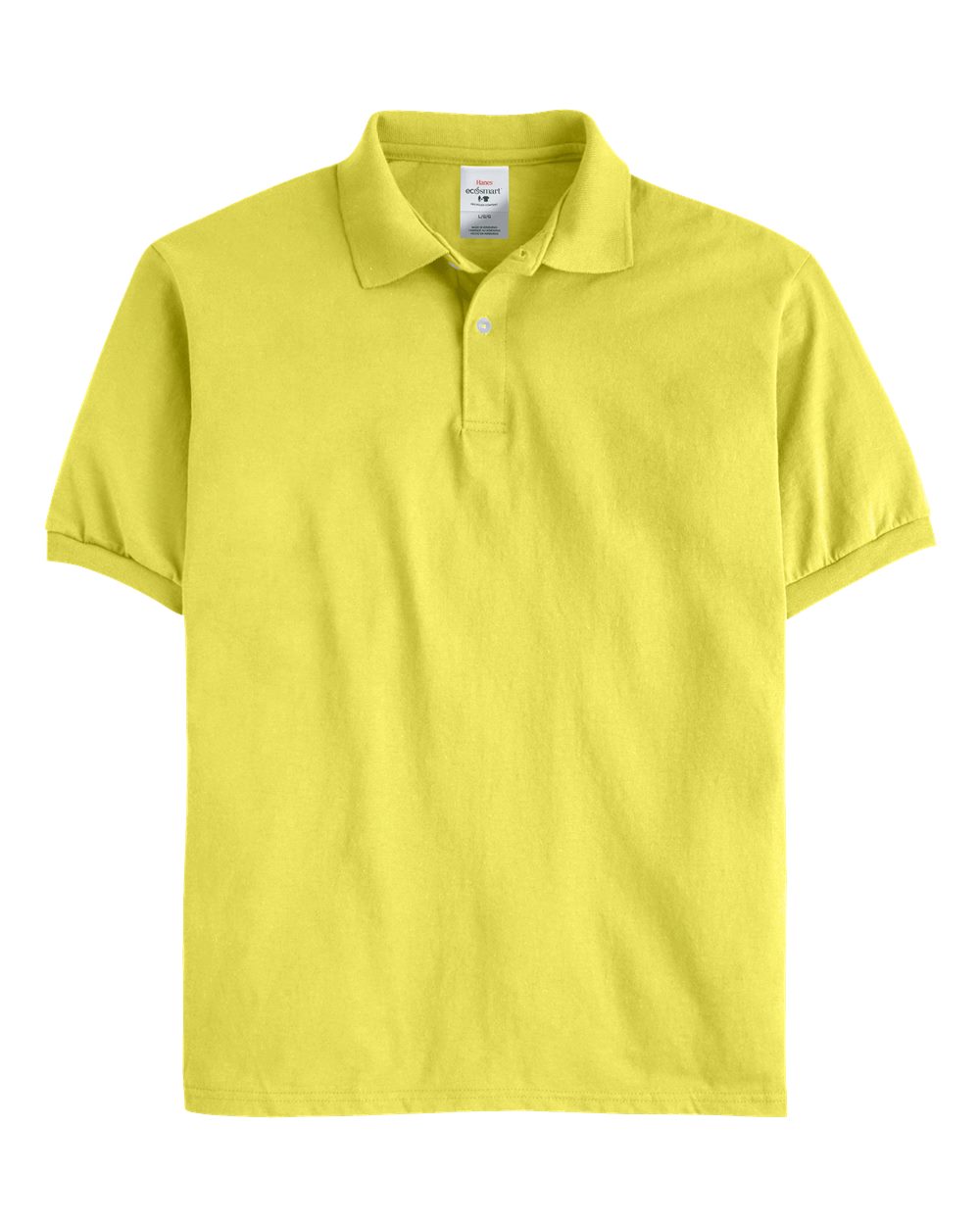 Front View of Yellow Ecosmart® Jersey Polo - 054X