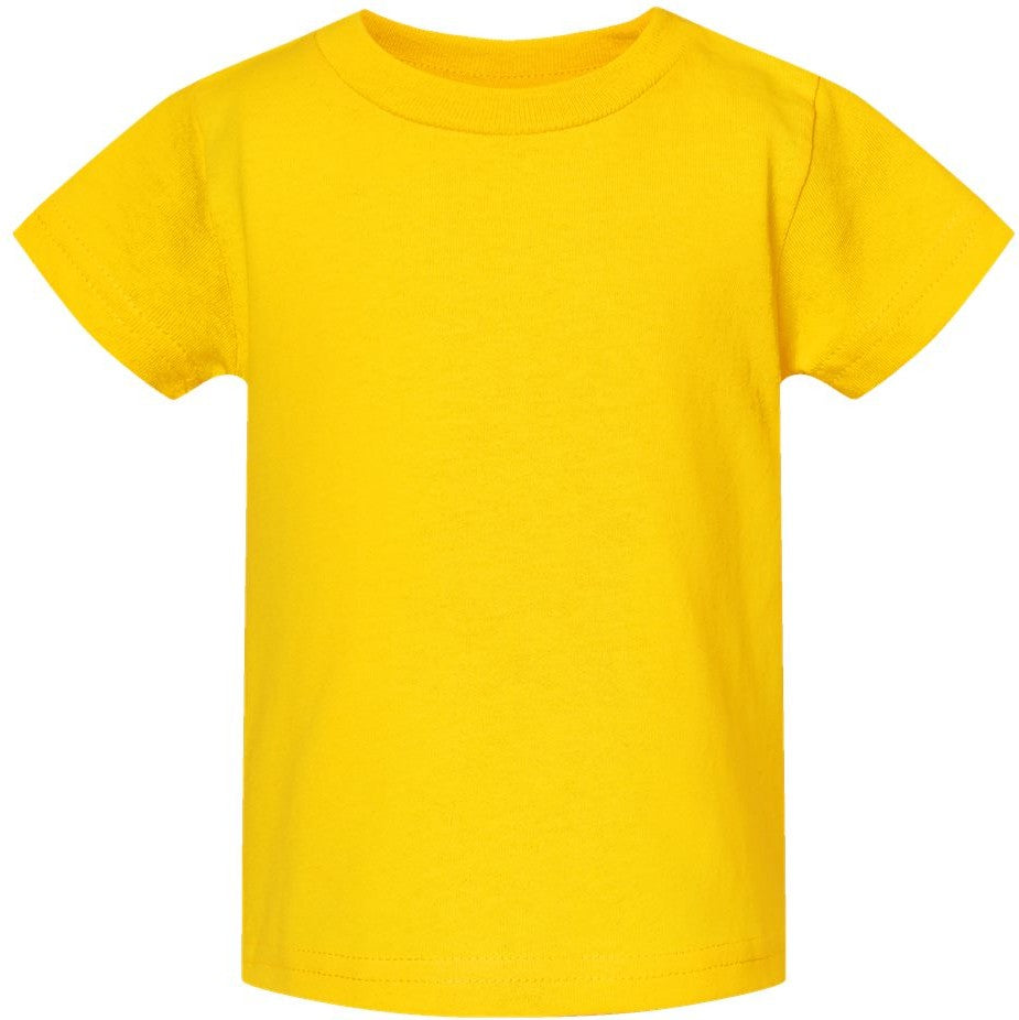 Front View of Yellow Infant Cotton Jersey Tee - 3401